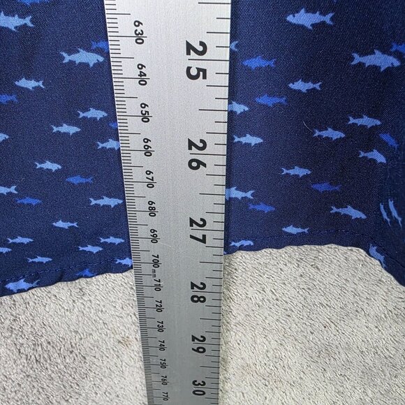 Mens Izod Advantage Performance Blue Shark Shirt Button Up Short Sleeve Size XXL - Picture 6 of 7